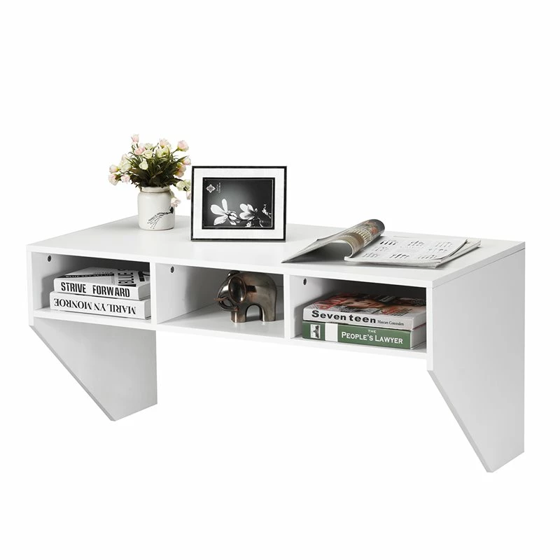 Brand new ❤️ Costway Contemporary MDF Wall Mounted Floating Computer Desk In White 😍 4 Brand new ❤️ Costway Contemporary MDF Wall Mounted Floating Computer Desk In White 😍 - Image 4