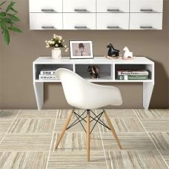 Brand new ❤️ Costway Contemporary MDF Wall Mounted Floating Computer Desk In White 😍 16 Brand new ❤️ Costway Contemporary MDF Wall Mounted Floating Computer Desk In White 😍 -Cheap Executive Store 2314266 6 L