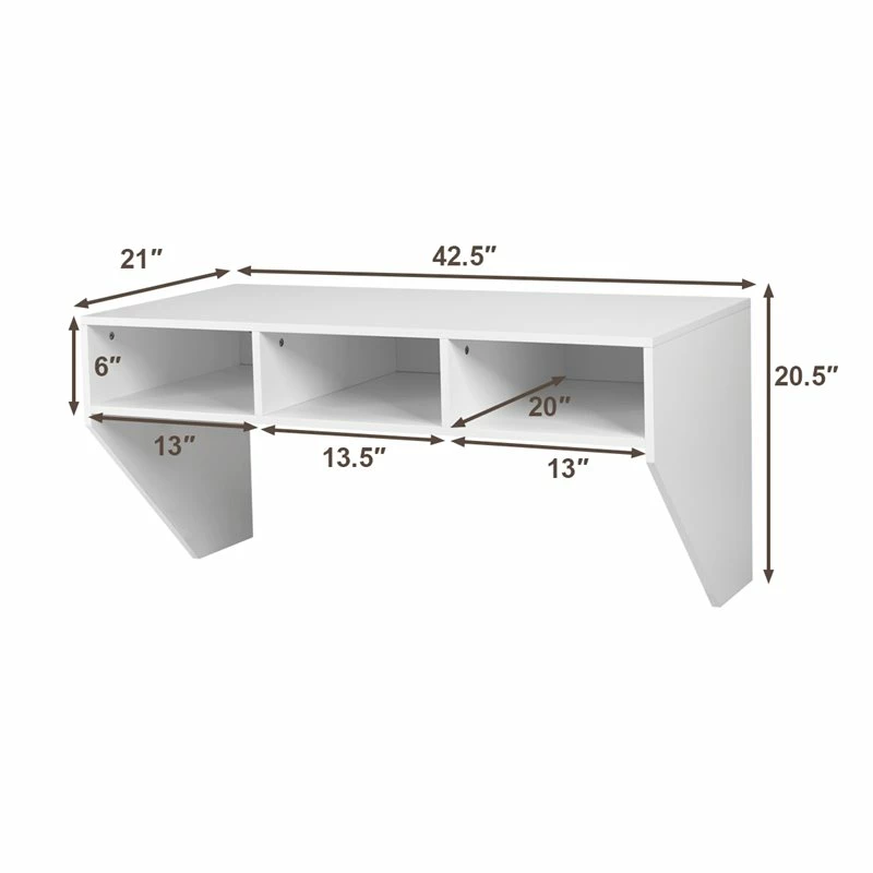 Brand new ❤️ Costway Contemporary MDF Wall Mounted Floating Computer Desk In White 😍 10 Brand new ❤️ Costway Contemporary MDF Wall Mounted Floating Computer Desk In White 😍 - Image 10