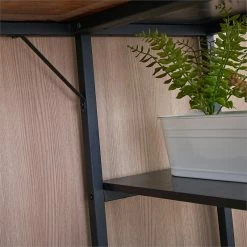 Hot Sale 🥰 Better Home Products Howdy Home Office 47 Inch Computer Desk With Shelves Brown 😍 -Cheap Executive Store 2318783 19 L