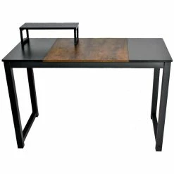 Hot Sale 🧨 Better Home Products Emma 47.5" Metal Computer Desk With Splice Board In Brown ⌛ -Cheap Executive Store 2318784 3 L
