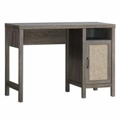 Budget 👍 Costway Contemporary Wood Computer Desk With Storage Cabinet In Oak 😉 -Cheap Executive Store 2326218 2 L