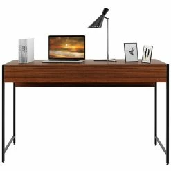 Wholesale 🌟 Costway 2-drawer Contemporary Engineered Wood Computer Desk In Brown 🎉 -Cheap Executive Store 2326260 9 L