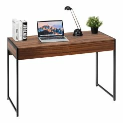Wholesale 🌟 Costway 2-drawer Contemporary Engineered Wood Computer Desk In Brown 🎉