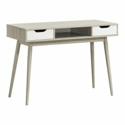 Flash Sale 👏 Costway Contemporary Engineered Wood Computer Desk With Drawers In Oak ✨