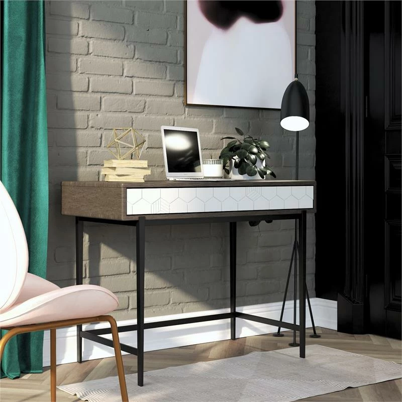 Promo 👍 Ameriwood Home CosmoLiving By Cosmopolitan Olivia Computer Desk In Gray Oak ⭐ 3 Promo 👍 Ameriwood Home CosmoLiving By Cosmopolitan Olivia Computer Desk In Gray Oak ⭐ - Image 3