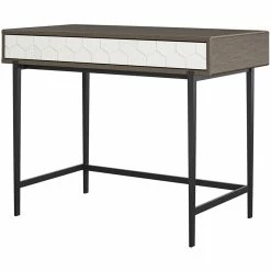 Promo 👍 Ameriwood Home CosmoLiving By Cosmopolitan Olivia Computer Desk In Gray Oak ⭐
