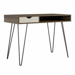 New ⌛ Ameriwood Home Novogratz Concord Computer Desk With Storage In Brown Oak/Gray ❤️ -Cheap Executive Store 2385336 4 L