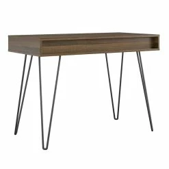 New ⌛ Ameriwood Home Novogratz Concord Computer Desk With Storage In Brown Oak/Gray ❤️ -Cheap Executive Store 2385336 5 L