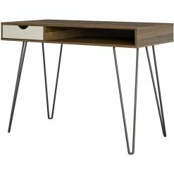 New ⌛ Ameriwood Home Novogratz Concord Computer Desk With Storage In Brown Oak/Gray ❤️