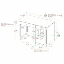 Promo ✔️ Walker Edison Wood Writing Desk With Hutch In White 🤩 -Cheap Executive Store 239483 16 L