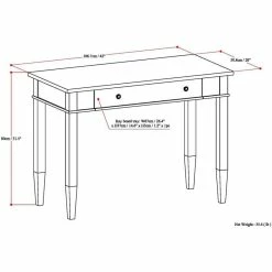 Wholesale 🔔 Allora Solid Wood Home Office Desk In Farmhouse Gray 😀 13 Wholesale 🔔 Allora Solid Wood Home Office Desk In Farmhouse Gray 😀 -Cheap Executive Store 2396118 6 L