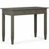 Wholesale 🔔 Allora Solid Wood Home Office Desk In Farmhouse Gray 😀