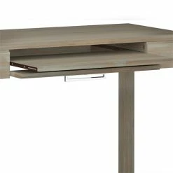 Cheap 💯 Allora 42"W Contemporary Solid Wood Home Office Desk In Distressed Gray ⌛ -Cheap Executive Store 2396138 4 L