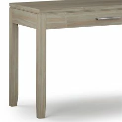 Cheap 💯 Allora 42"W Contemporary Solid Wood Home Office Desk In Distressed Gray ⌛ -Cheap Executive Store 2396138 5 L