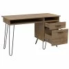 New 👏 Inval America Inval 2-Drawer Mid-Century Computer Desk In Brown Amaretto 🥰