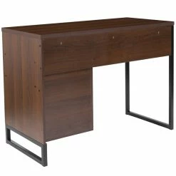 Budget 😀 Bowery Hill Computer Desk In Rustic Wood Grain 🎉 -Cheap Executive Store 2405044 6 L