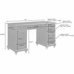 Wholesale 🎁 Bowery Hill 4 Drawer Computer Desk In Espresso 🔔 -Cheap Executive Store 2405045 7 L
