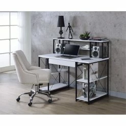 Outlet 😍 Bowery Hill Rectangular Table Top Desk In White ✔️ -Cheap Executive Store 2405048 4 L