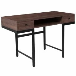 Cheap 🎉 Bowery Hill Computer Desk With Drawers In Dark Ash 👍