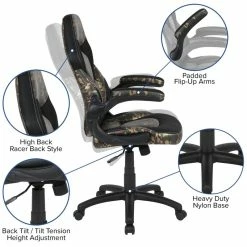 Best reviews of 😉 Bowery Hill 2 Piece Gaming Desk Set In Black And Camouflage 😀 -Cheap Executive Store 2405094 14 L
