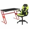 Top 10 🧨 Bowery Hill 2 Piece Z-Frame Gaming Desk Set In Red And Green 🧨