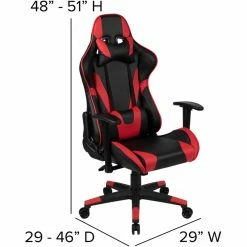 Cheapest 🥰 Bowery Hill Z-Frame Gaming Desk And Reclining Swivel Chair In Red 🛒 16 Cheapest 🥰 Bowery Hill Z-Frame Gaming Desk And Reclining Swivel Chair In Red 🛒 -Cheap Executive Store 2405107 16 L