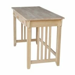 Outlet 🔔 Pemberly Row Traditional Solid Harwood Computer Desk ⭐ -Cheap Executive Store 2405239 11 L