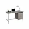 Best deal 🥰 Pemberly Row 48" Metal Computer Desk In Dark Taupe 🧨