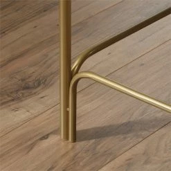 New 🛒 Pemberly Row Home Office Wood L-Shaped Desk In Sindoori Mango And Gold 🤩 -Cheap Executive Store 2405334 15 L