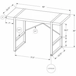 Cheap ⭐ Pemberly Row Thick Wood Top X Base Computer Desk In Taupe And Black ✔️ -Cheap Executive Store 2405370 3 L