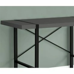 Hot Sale 😉 Pemberly Row Thick Wood Top X Base Computer Desk In Gray And Black 🎉 -Cheap Executive Store 2405371 2 L