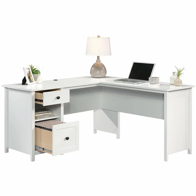 Best deal π Pemberly Row Wooden L Shaped Computer Desk In Soft White β 4 Best deal π Pemberly Row Wooden L Shaped Computer Desk In Soft White β - Image 4