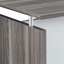 Coupon 💯 Scranton & Co Contemporary 63" Computer Desk In Gray Steel ✨ -Cheap Executive Store 2405397 3 L