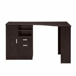 Promo 🔔 Scranton & Co Classic Engineered Wood Office Desk With Storage In Espresso 🎁 -Cheap Executive Store 2405443 7 L