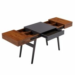 Buy 😍 Scranton & Co Engineered Wood Expandable Modern Desk With Storage In Mahogany 👍 -Cheap Executive Store 2405444 10 L