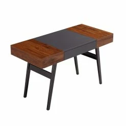 Buy 😍 Scranton & Co Engineered Wood Expandable Modern Desk With Storage In Mahogany 👍 -Cheap Executive Store 2405444 9 L