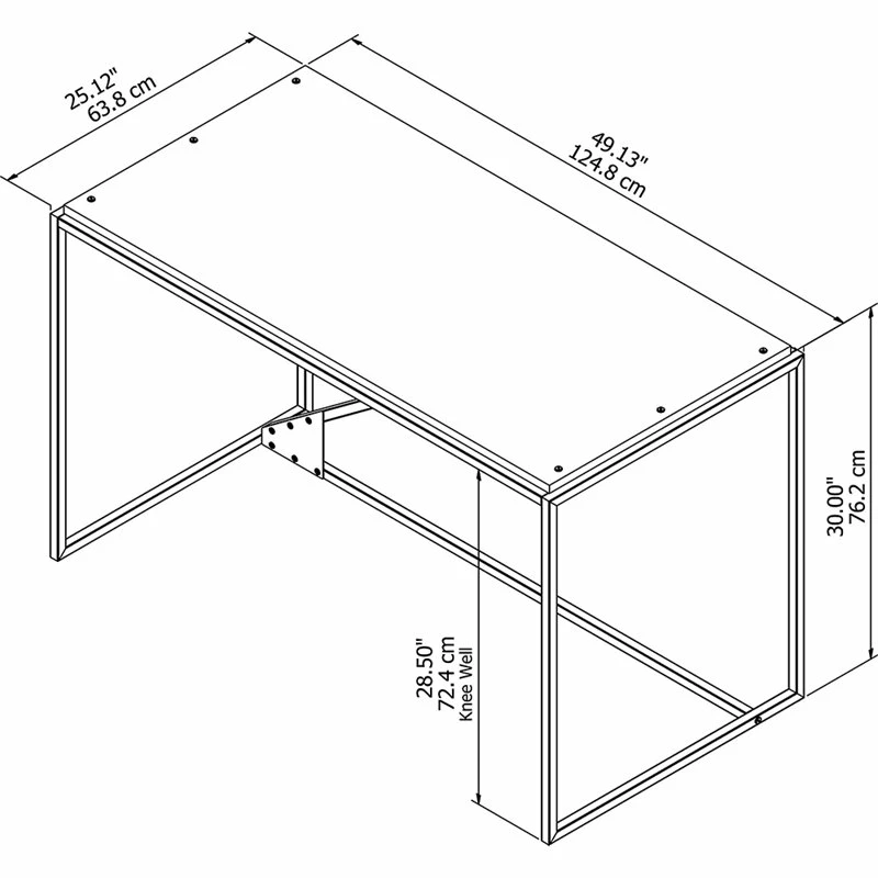 Wholesale ๐ Atlin Designs Traditional 50W Industrial Desk In Rustic Gray ๐ 4 Wholesale ๐ Atlin Designs Traditional 50W Industrial Desk In Rustic Gray ๐ - Image 4