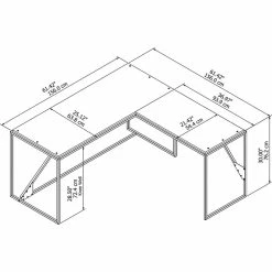 Budget 🥰 Atlin Designs 62W L Shaped Industrial Desk With Return In Rustic Gray ✨ -Cheap Executive Store 2406249 3 L