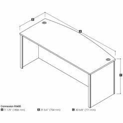 Brand new ✔️ Atlin Designs Bowfront Writing Desk In Antigua And Black ⭐ -Cheap Executive Store 2406411 7 L