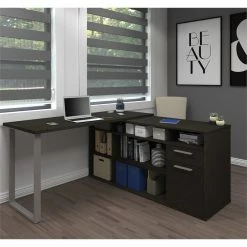Wholesale 🔔 Atlin Designs 60" L-Shaped Desk In Deep Gray 🔥 -Cheap Executive Store 2406489 2 L