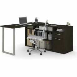 Wholesale 🔔 Atlin Designs 60" L-Shaped Desk In Deep Gray 🔥
