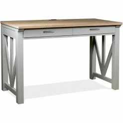 Flash Sale 🎁 Riverside Furniture Osborne 30" Wood Nesting Computer Desk In Timeless Oak /Gray 🤩