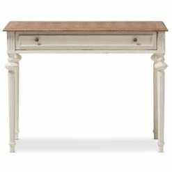 Cheap 😀 Bowery Hill Contemporary French Provincial Writing Desk In White 🌟 -Cheap Executive Store 2418810 2 L