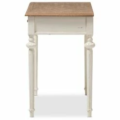 Cheap 😀 Bowery Hill Contemporary French Provincial Writing Desk In White 🌟 -Cheap Executive Store 2418810 3 L