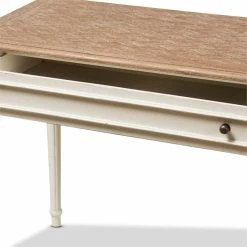Cheap 😀 Bowery Hill Contemporary French Provincial Writing Desk In White 🌟 -Cheap Executive Store 2418810 5 L