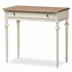 Cheap 😀 Bowery Hill Contemporary French Provincial Writing Desk In White 🌟