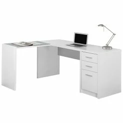 Flash Sale ✨ Pemberly Row Laminate L Shaped Corner Computer Desk In White 🧨