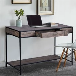 Best reviews of 🔥 CRO Decor Board With Metal Wood Computer Gaming Desk In Brown ⌛ -Cheap Executive Store 2438808 9 L