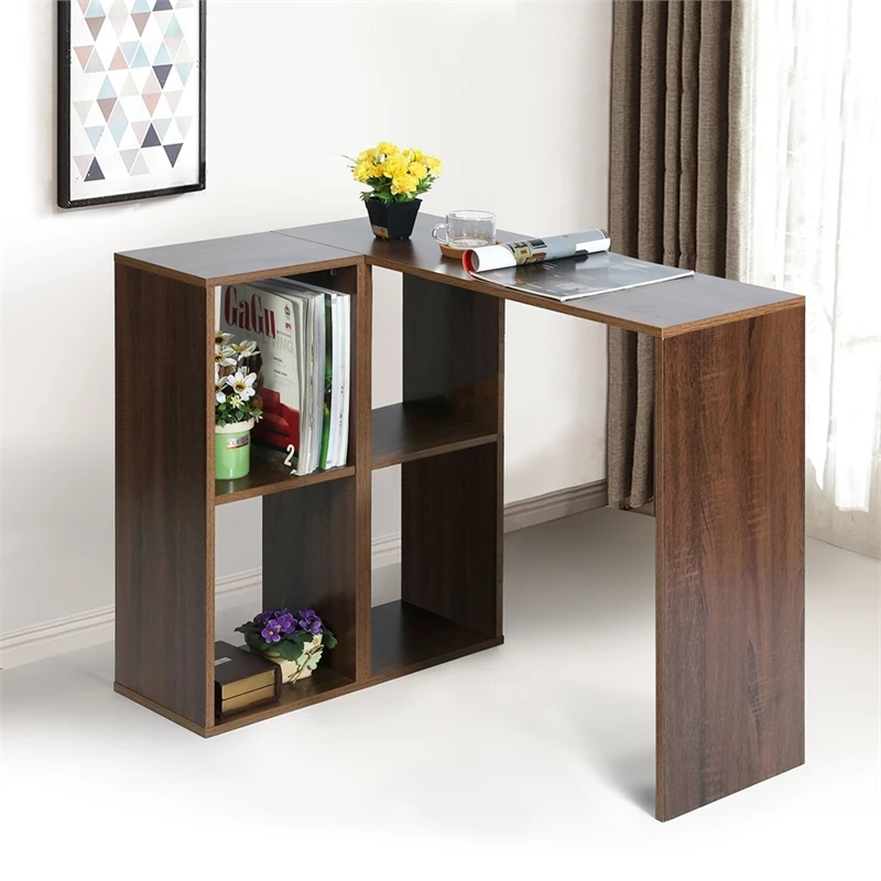 Best deal ❤️ CRO Decor L-Shaped & Corner Desk In Brown Wood 😍 2 Best deal ❤️ CRO Decor L-Shaped & Corner Desk In Brown Wood 😍 - Image 2